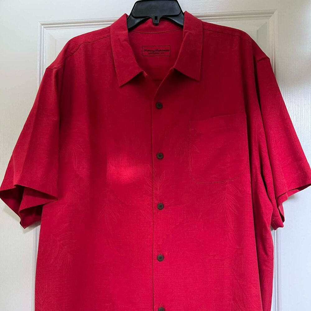 Tommy Bahama Men’s Camp Shirt – 100% Silk, XL Original Fit